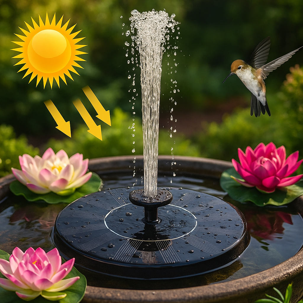 Solar Oasis™ l Ekologiczna fontanna do pojemników i oczek wodnych