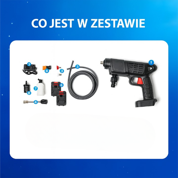 Cleaner Pro° – Bezprzewodowa Myjka Wysokociśnieniowa Do Samochodu