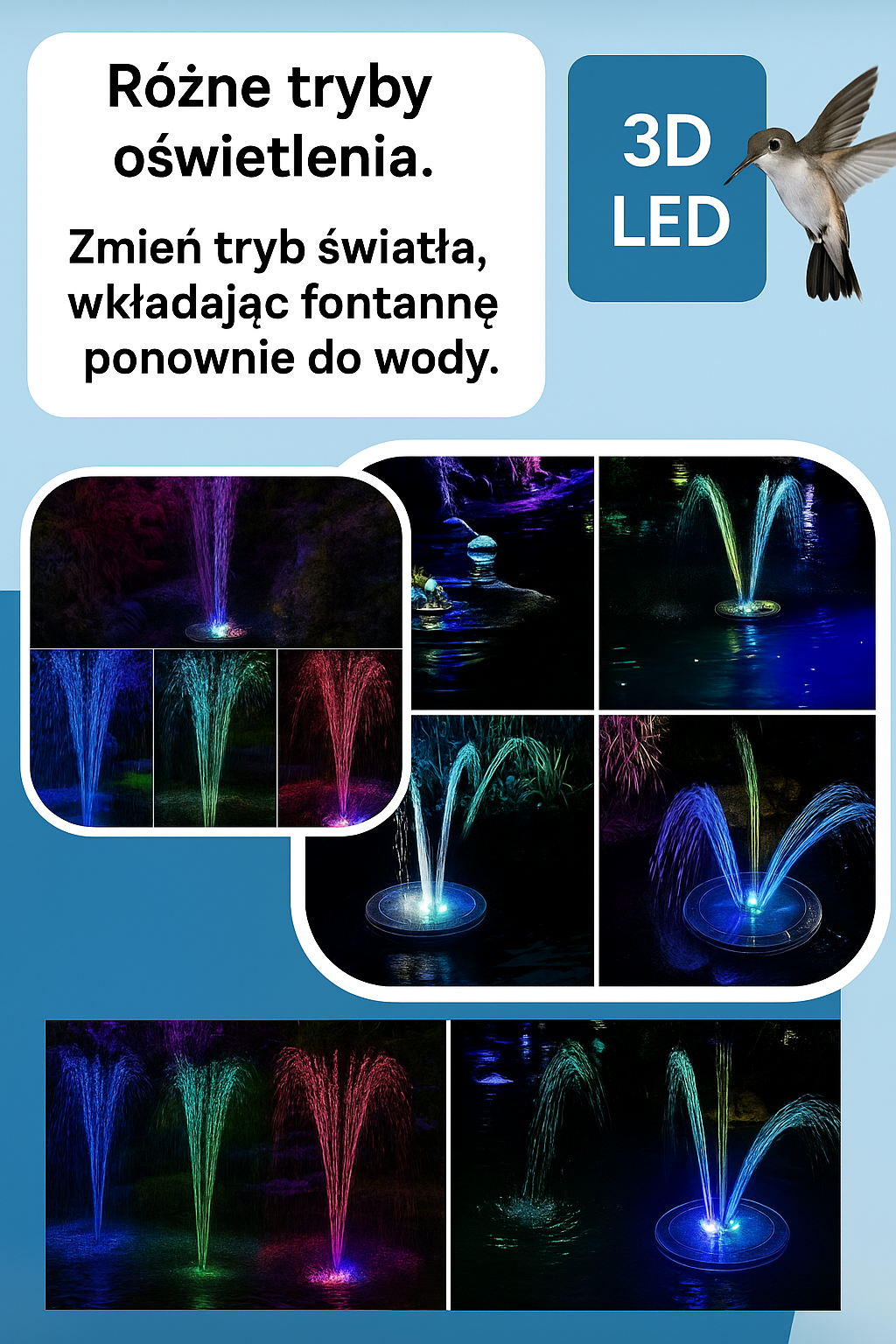 Solar Oasis™ l Ekologiczna fontanna do pojemników i oczek wodnych